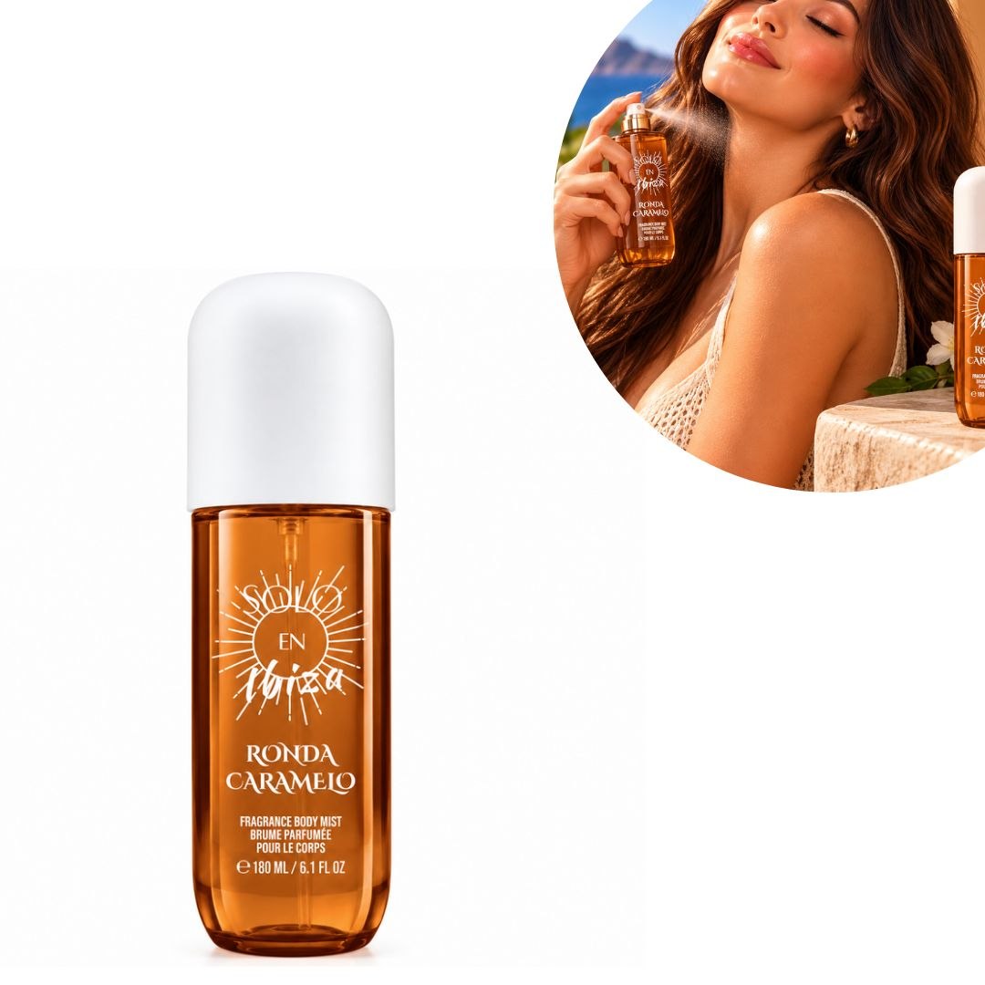 BODY MIST SOLO EN IBIZA RONDA CARAMELO PRODUCTO AMERICANO 180ML