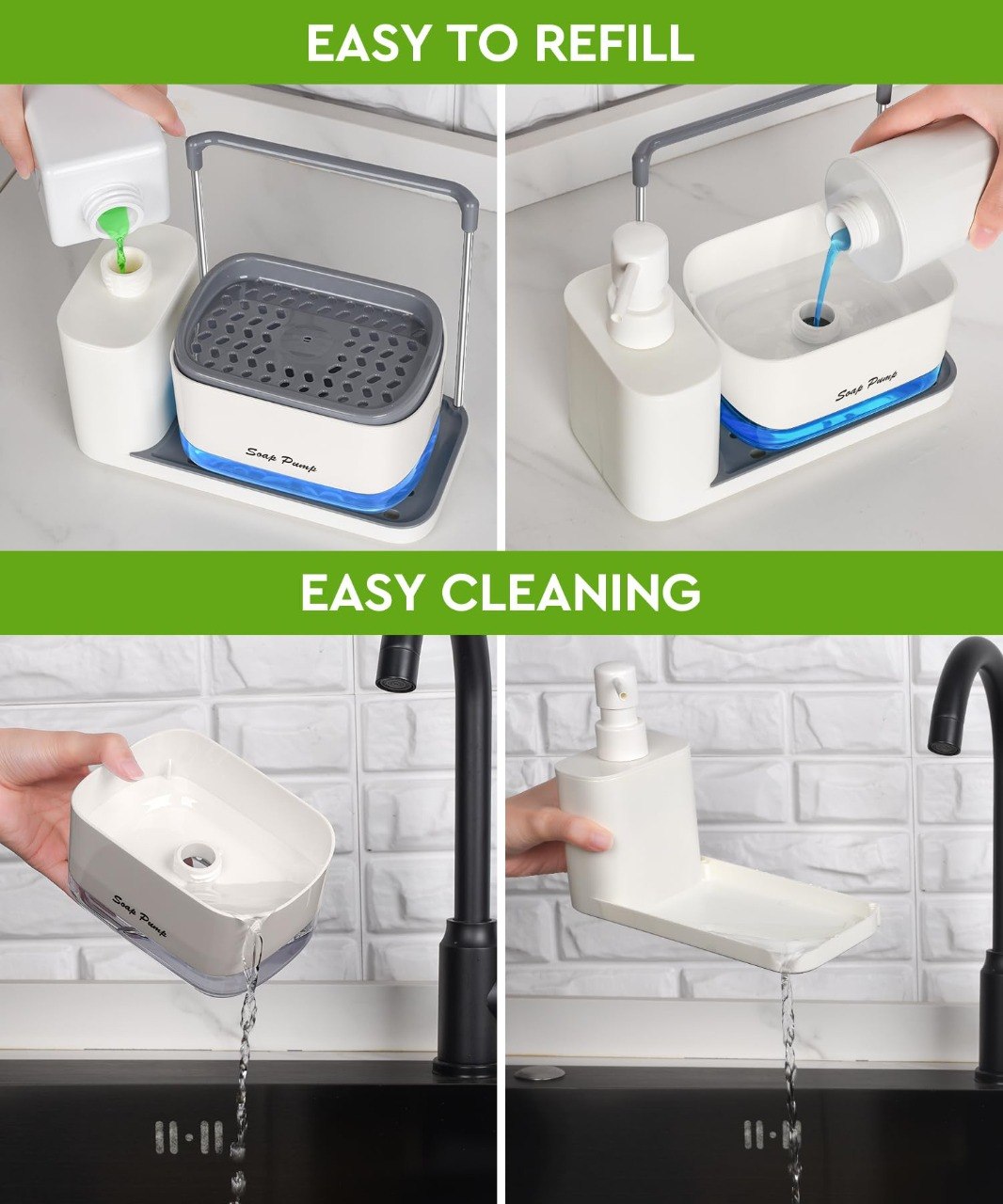 DISPENSADOR DE JABON PARA ESPONJA CON ESTACION DE SECADO Y ORGANIZACION