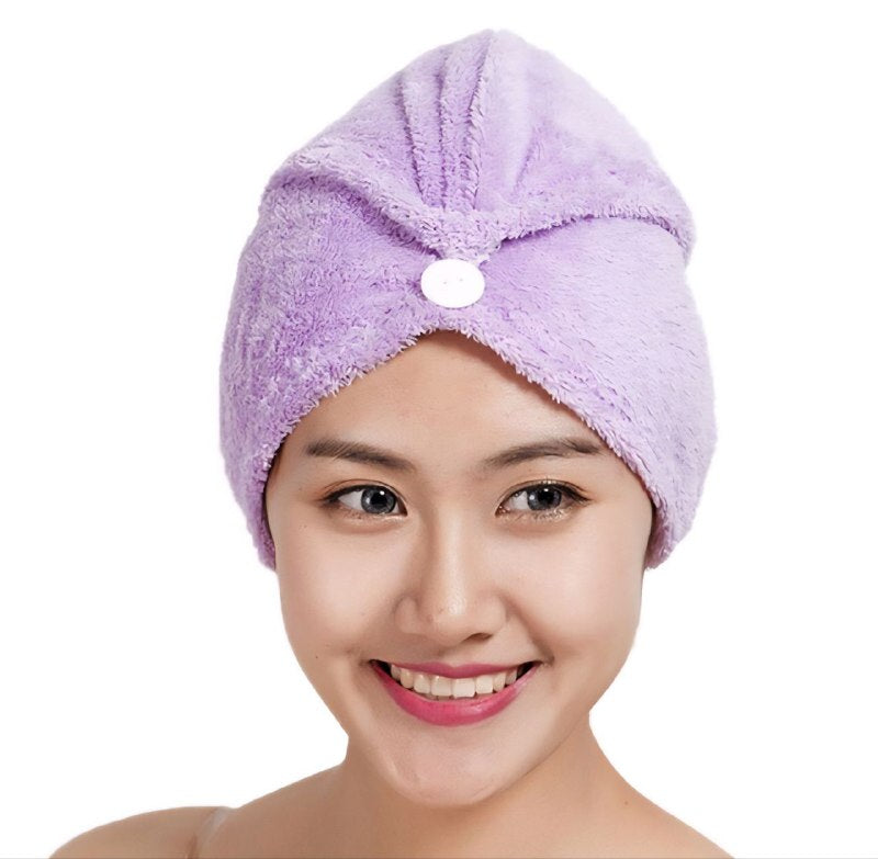 TOALLA DE BAÑO PARA EL CABELLO DE MICROFIBRA ABSORBENTE