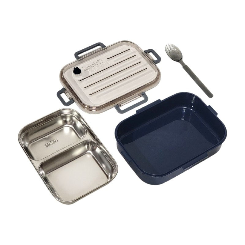 RECIPIENTE PANA PARA ALIMENTOS CON BANDEJA DE ACERO INOXIDABLE Y DOBLE CAPA LOTUS 20X15X6CM