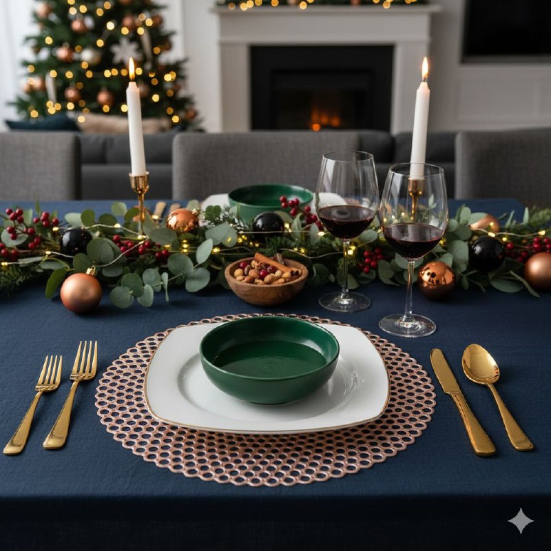 MANTELES INDIVIDUALES REDONDOS NAVIDEÑOS PARA COMEDOR DE COCINA DE PVC 38CM