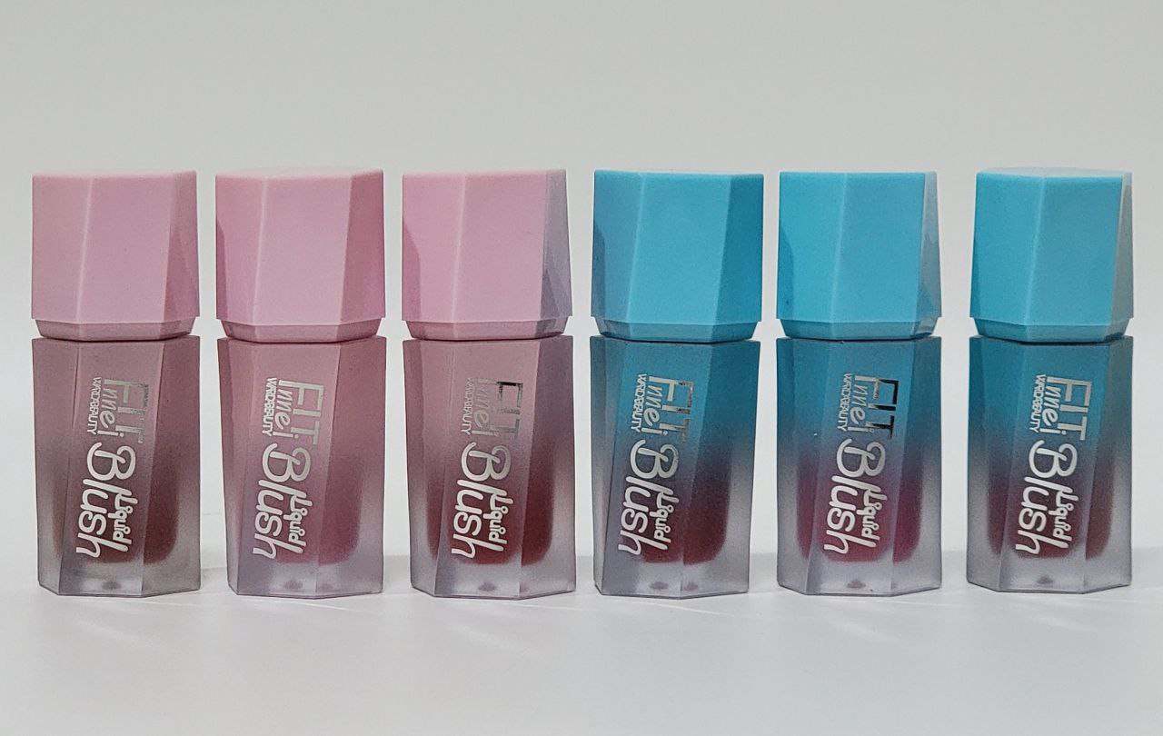 RUBOR LIQUIDO DE ACABADO IMPECABLE CON ESPONAJE APLICADORA 6 TONOS FIT NNEI WARDABEAUTY (DUPE DE SHEGLAM)