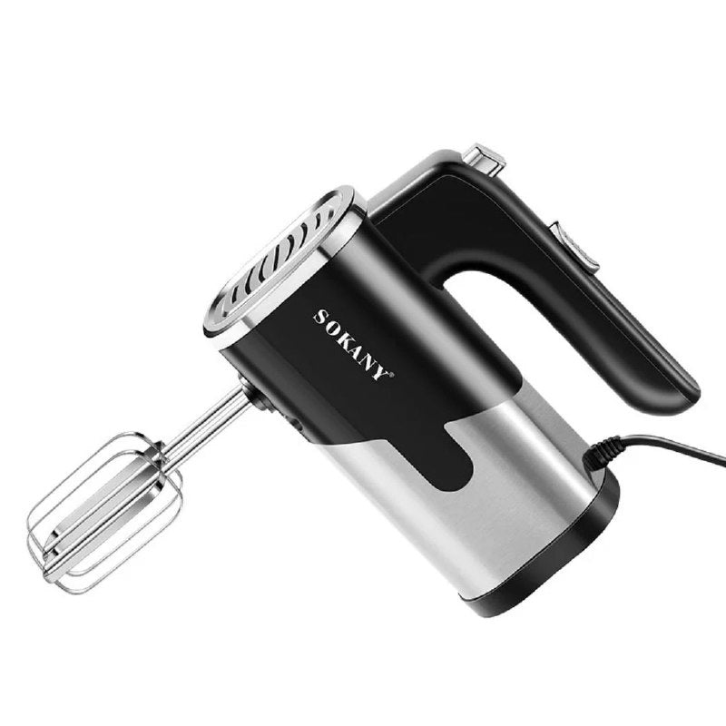 MAQUINA BATIDORA DE MANO SK-6621, 5 CONFIGURACIONES DE VELOCIDAD, BASTIDORES DE ACERO INOXIDABLE, SEGURO, FACIL DE LIMPIAR 800W SOKANY