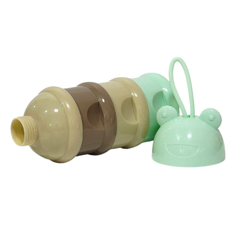 ORGANIZADOR RECIPIENTE ALMACENADOR DE ALIMENTOS, DISPENSADOR APILABLE PORTATIL DE 4 DIVISIONES DE ALIMENTOS PARA BEBE DE 4 CAPAS SMILY BABY