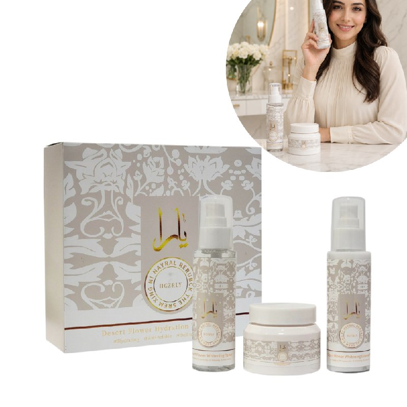 SET FACIAL TRIPLE DE HIDRATACION Y EFECTO ACLARANTE HGZRLY (AROMA SIMILAR YARA MOI)