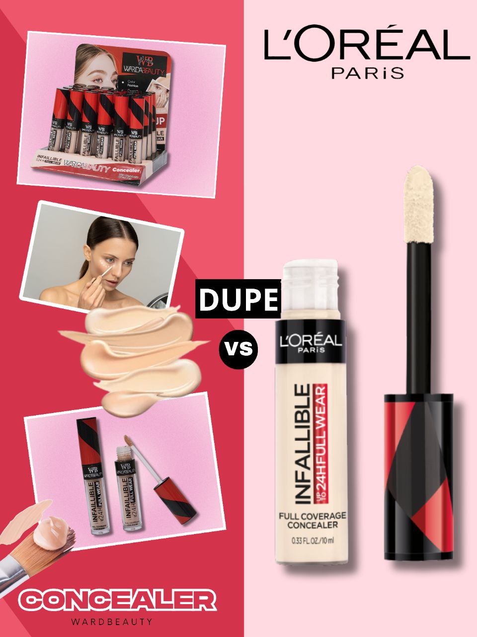 CORRECTOR LIQUIDO DE COBERTURA COMPLETA 24H DURACION WARDABEAUTY (DUPE DE LOREAL)