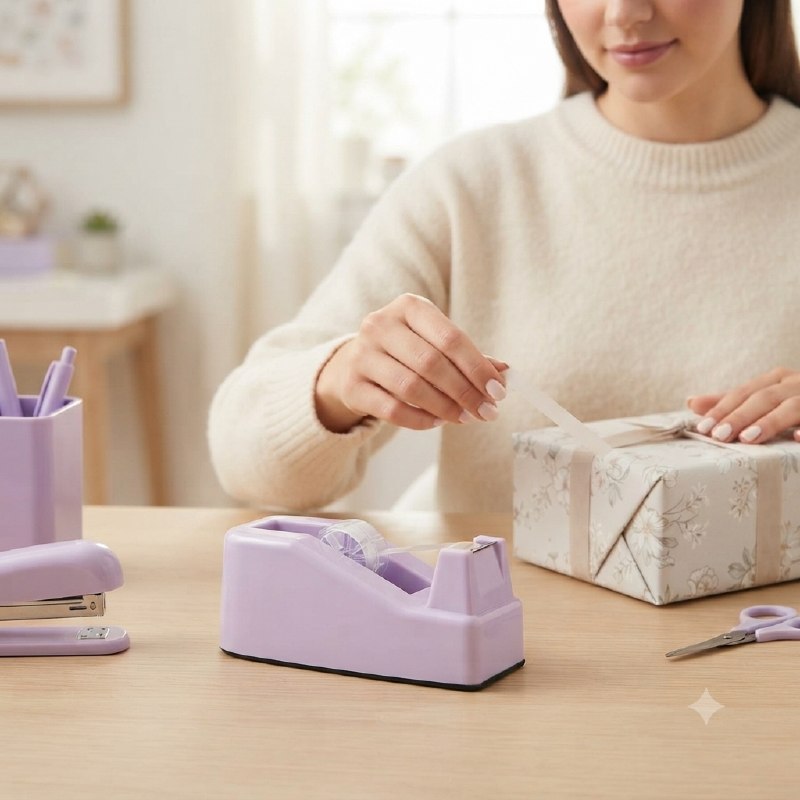 TAPERA SET DE DISPENSADOR DE CINTA ADHESIVA CON 3 ROLLOS KAISHENG YOUPIN