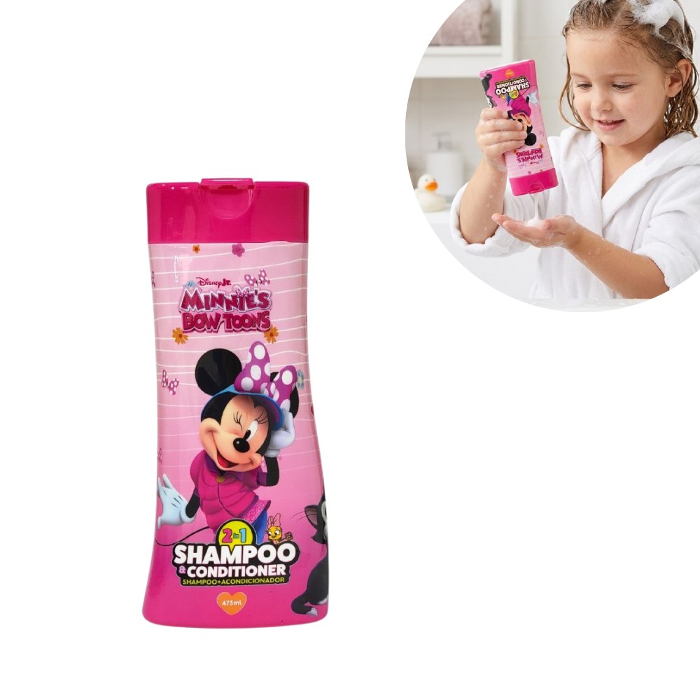 SHAMPOO Y ACONDICIONADOR 2 EN 1 DE DISNEY JUNIOR MINNIE 473ML