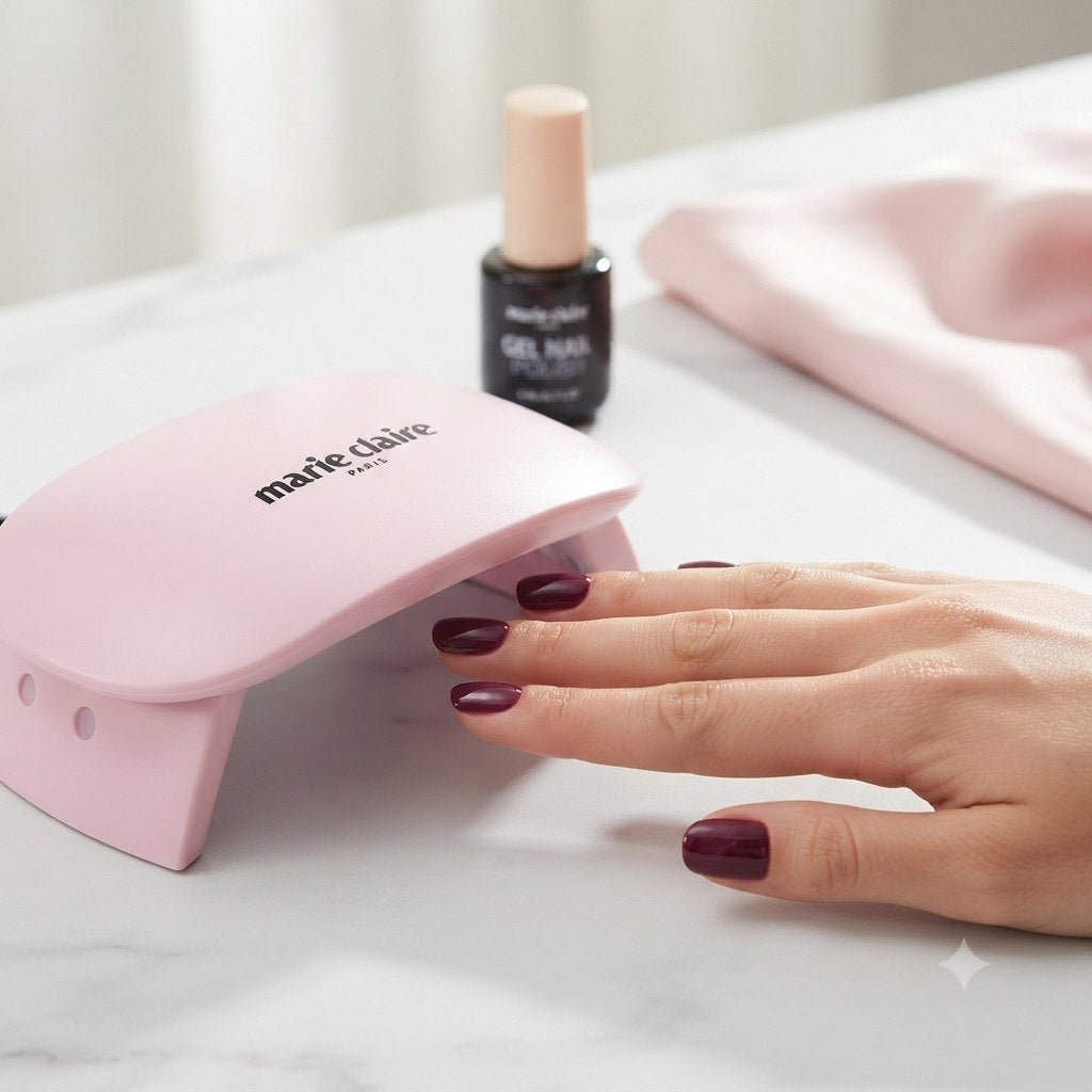 KIT DE UÑAS PERMANENTES CON LAMPARA CON TECNOLOGIA UV LED USB GRIS MARIE CLAIRE