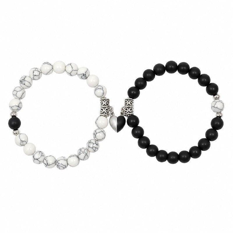 PULSERA DE ENCHAPE PARA PAREJAS CON DISEÑO DE CORAZON 6CM