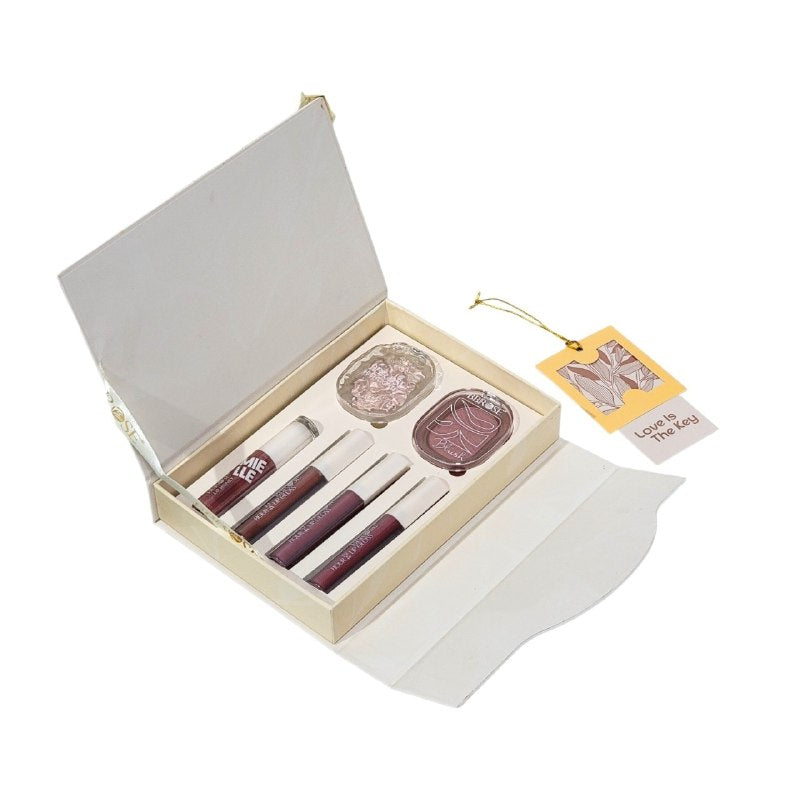 SET DE MAQUILLAJE COMPLETO DE 6 PIEZAS PARA LABIOS Y ROSTRO BBROSE