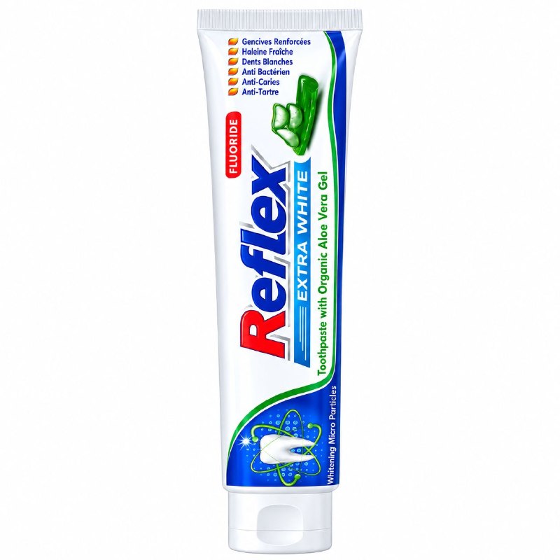 PASTA DENTAL ANTICARIES, BLANQUEADORA Y PARA CUIDADO DE ENCIAS DE ALOE VERA REFLEX 150G
