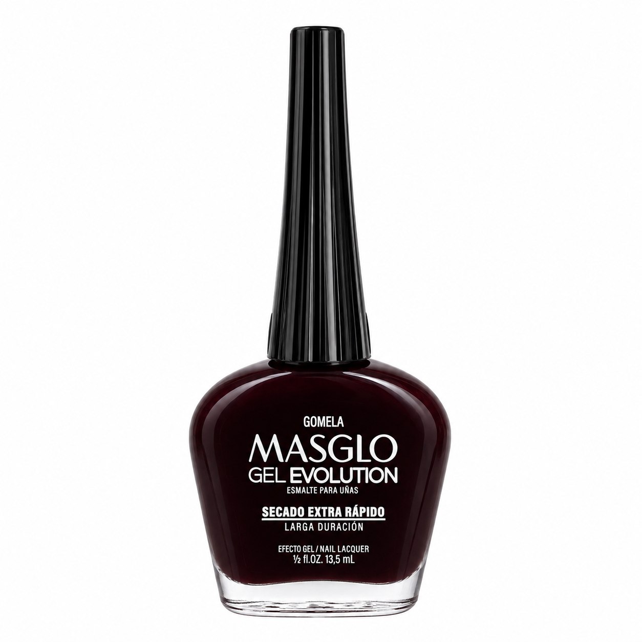 ESMALTE DE UÑAS CON EFECTO GEL DE SECADO EXTRA RÁPIDO MASGLO GEL EVOLUTION PASO 2 "ESTILO GOMELA" 13.5 ML