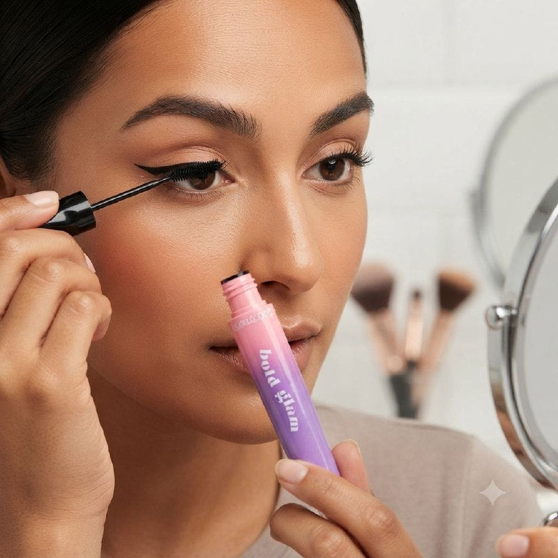 MÁSCARA DE PESTAÑAS Y DELINEADOR 2 EN 1 WATERPROOF BOLD GLAM KEVIN&COCO 9G