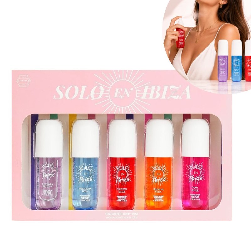 SET DE 5 SPLASH CORPORALES AROMATICOS SOLO EN IBIZA 100ML C/U