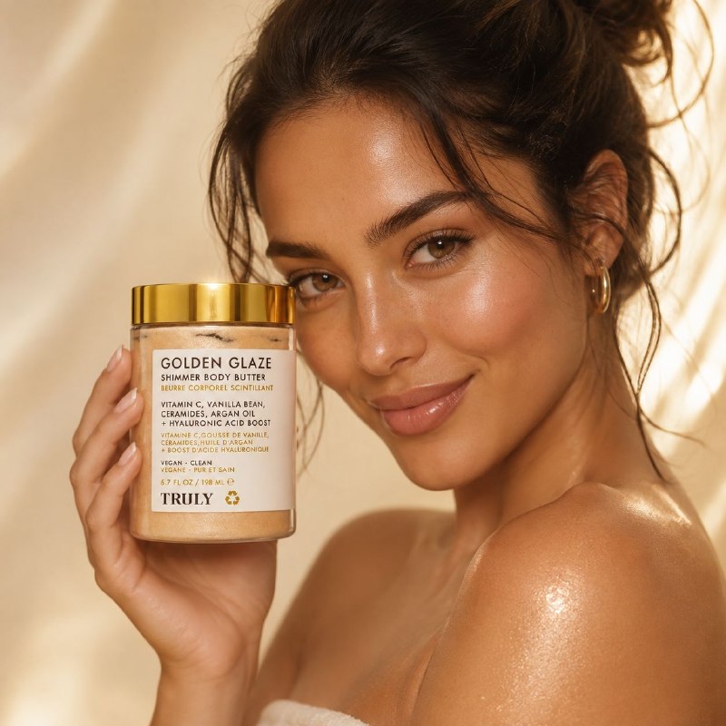 CREMA CORPORAL ILUMINADORA TRULY GLASEADO DORADO 198ML