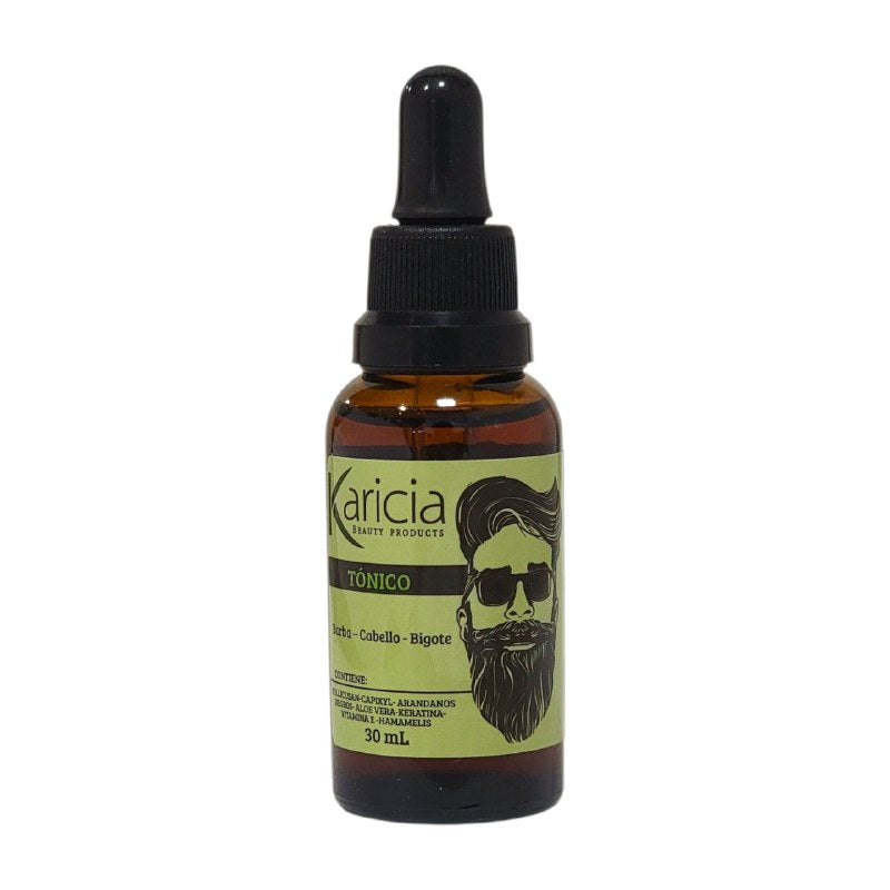ACEITE PARA EL CABELLO TONICO MINOXIDIL Y ARANDANOS NEGROS PARA EL CRECIMIENTO DE LA BARBA Y PELO KARICIA 30ML