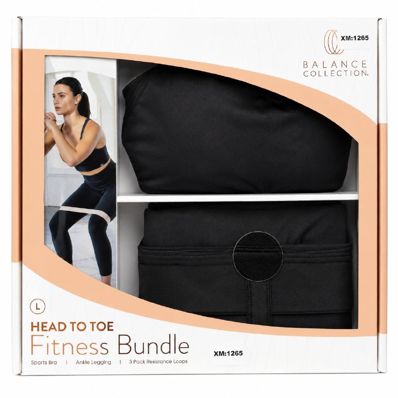 KIT DEPORTIVO FITNES PARA DAMA TALLA L BALANCE COLLECTION 5PCS