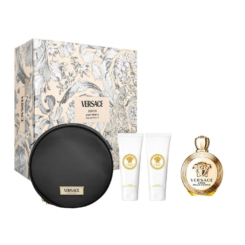 SET VERSACE EROS POUR FEMME EDP 100ML CREMA CORPORAL 100ML GEL DE DUCHA 100ML COSMETIQUERA (M)