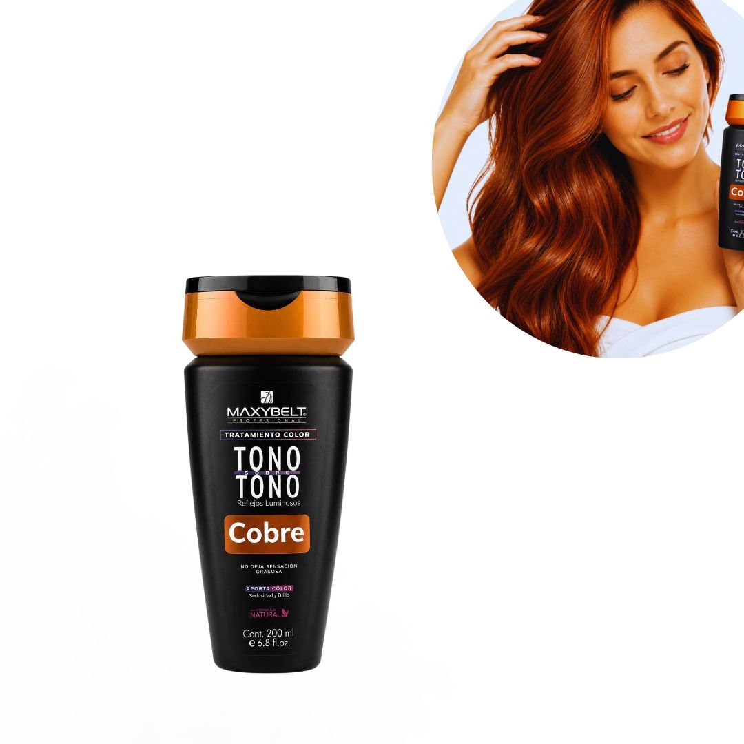 TRATAMIENTO DE COLOR TONO SOBRE TONO COBRE MAXYBELT PROFESSIONAL 200ML 1 UND