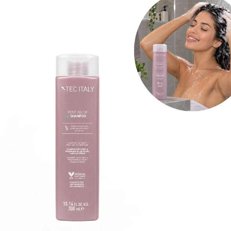 SHAMPOO PARA CABELLOS TEÑIDOS QUE PROLONGA EL COLOR CON AMINOACIDOS DE TRIGO TEC ITALY 300ML