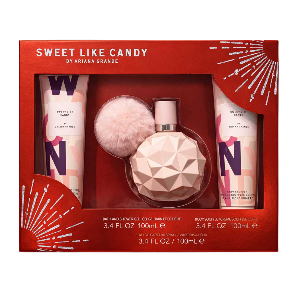 SET ARIANA GRANDE SWEET LIKE CANDY EDP 100ML CREMA CORPORAL GEL DE DUCHA 100ML (M)