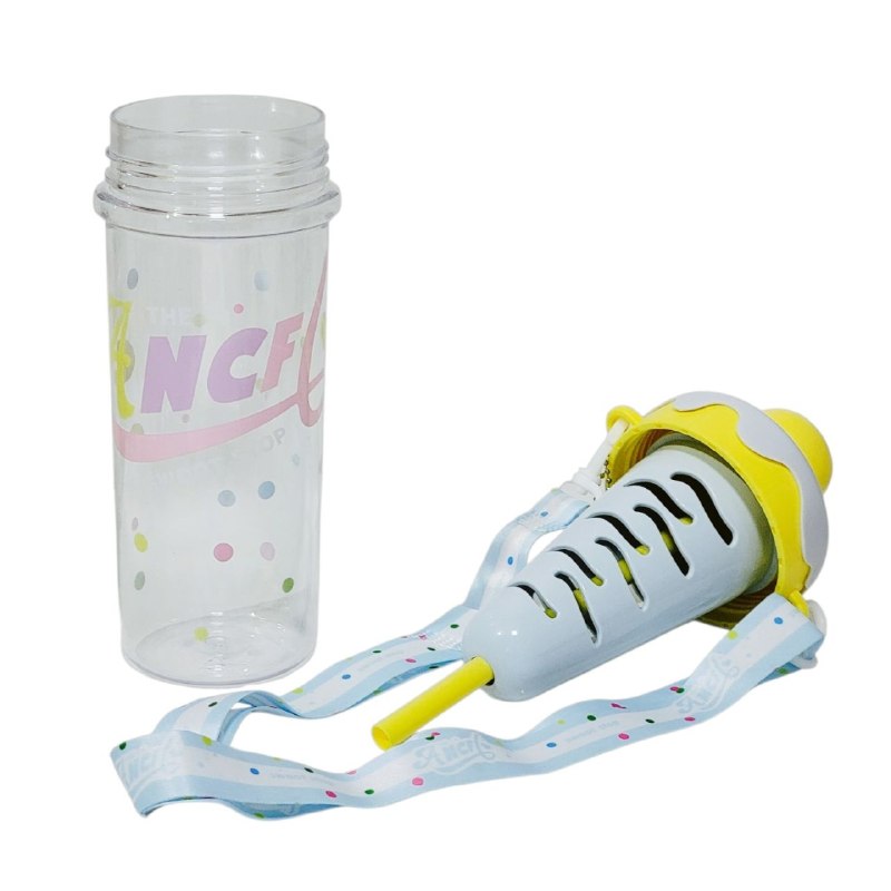 BOTELLA PARA AGUA CON DISEÑO DIVERTIDO DE HELADO CON CORREA