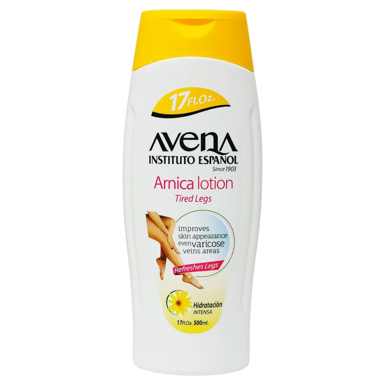 CREMA CORPORAL DE ARNICA PARA PIERNAS CANSADAS EFECTO RELAJANTE Y TONIFICANTE AVENA INSTITUTO ESPAÑOL 500ML
