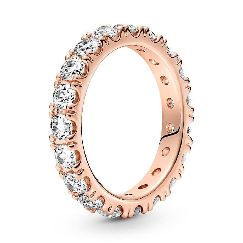 PANI2042 ANILLO GOLD ROSE CON PIEDRA TRANSPARENTE PANDORA, PLATA 925