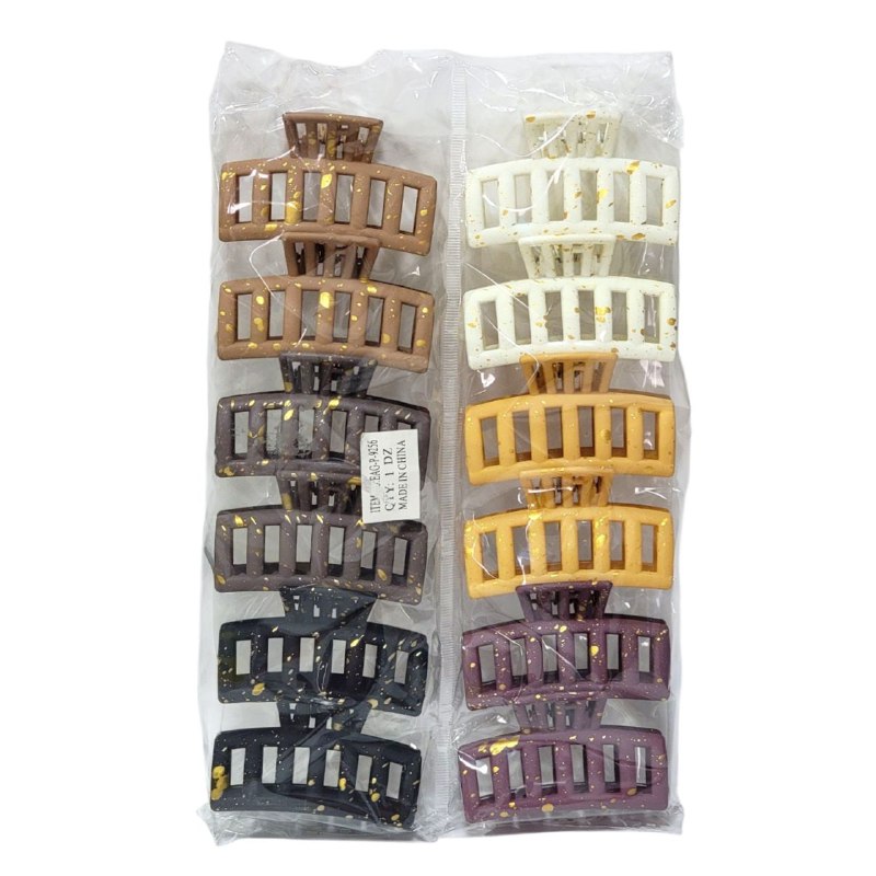 GANCHO PARA EL CABELLO DE DISEÑO CUADRADO, PINZAS DE SUJECION FUERTE, ACCESORIO PARA EL CABELLO PAQUETE DE 12UND 7X4CM
