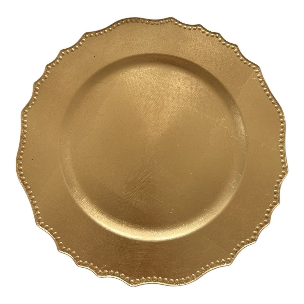 PLATO DE CARGA DECORATIVO DORADO DECORE 33CM