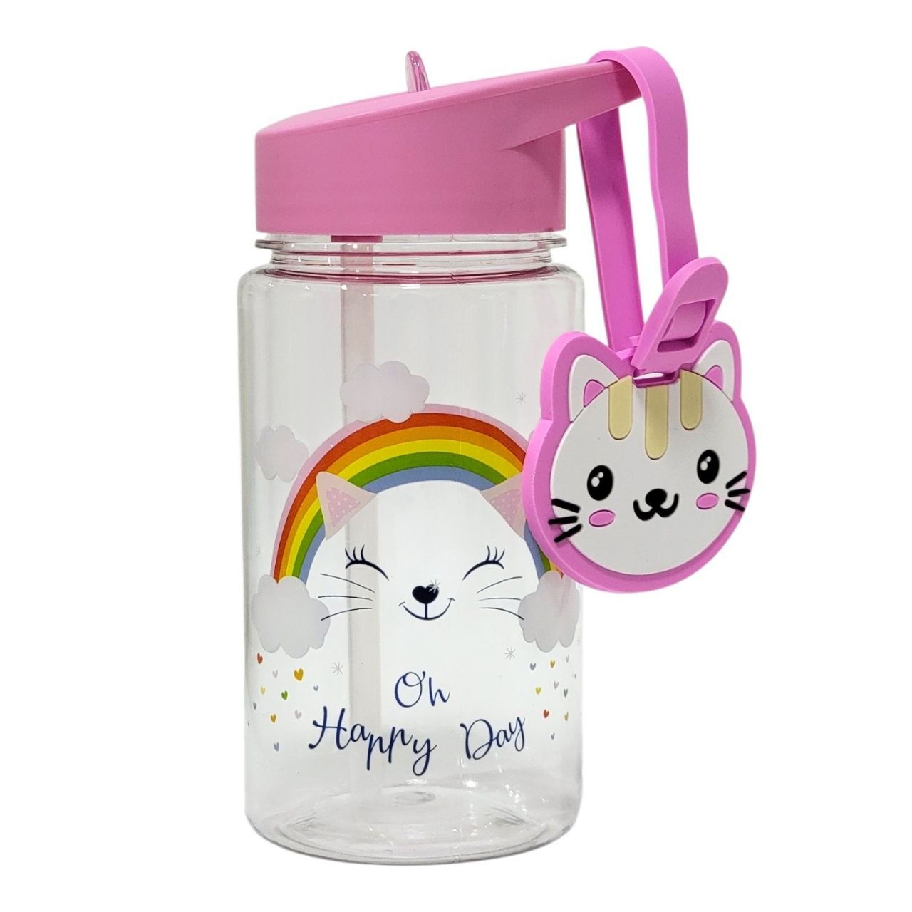 BOTE DE AGUA CON DISEÑO INFANTIL GATITO LIFE ART