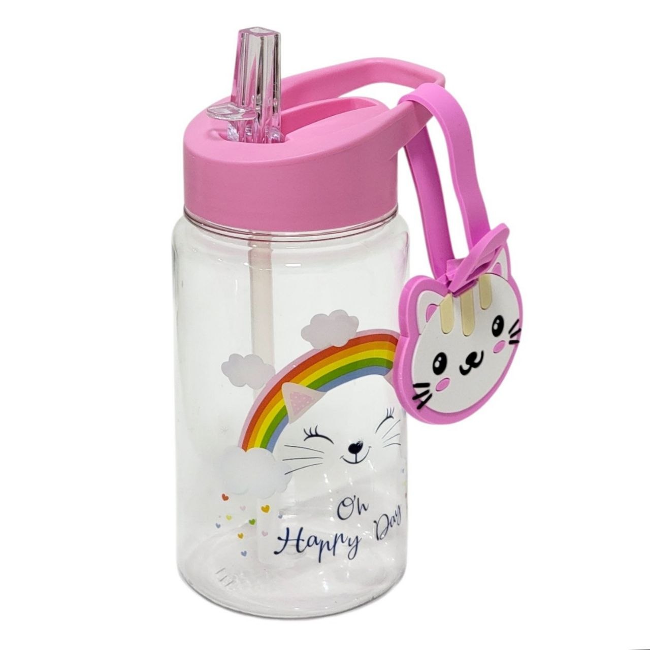 BOTE DE AGUA CON DISEÑO INFANTIL GATITO LIFE ART