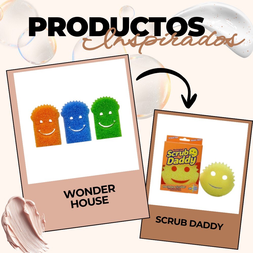 ESPONJAS DE LIMPIEZA INTELIGENTE CON DOBLE TEXTURA 3PCS WONDER HOUSE 8x11CM