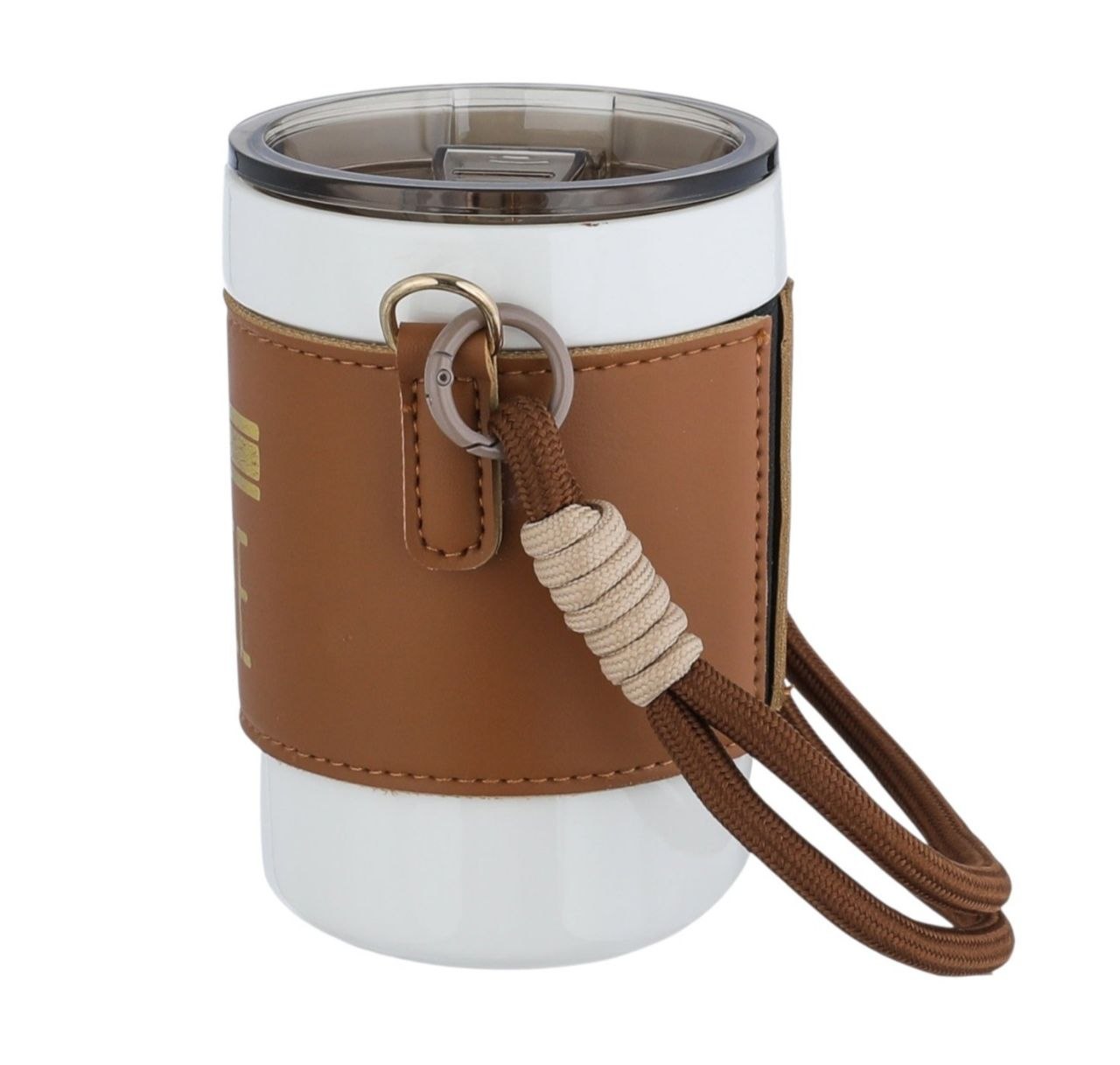 TAZA DE VIAJE DE PORCELANA CON FUNDA PROTECTORA TERMICA ESTILO URBANO LIFE ART 420ML