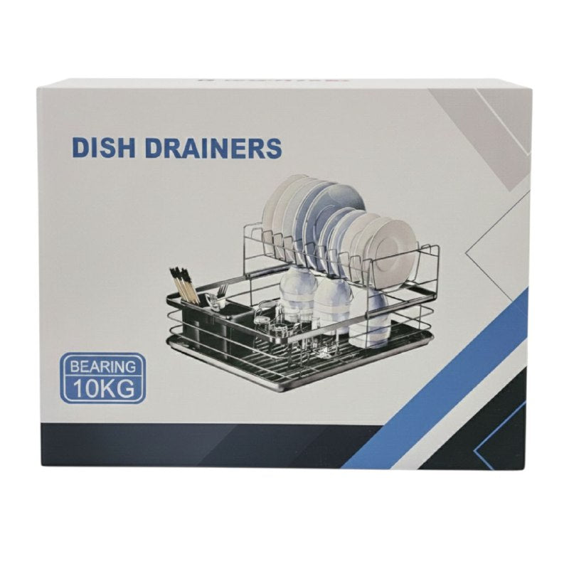 ESTANTE ORGANIZADOR ESCURRIDOR DE PLATOS, REJILLA DE DRENAJE SOBRE EL FREGADERO TODO EN 1, 2 NIVELES KETCHEN RACK