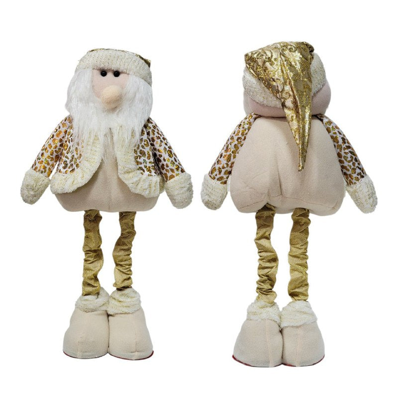 DECORACION ADORNO NAVIDEÑO PELUCHE MUÑECO DE HOMBRE DE NIEVE O SANTA CLAUS ELEGANTE Y LINDO