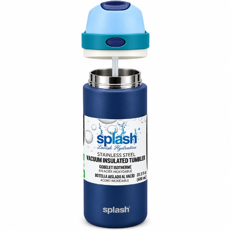 BOTE TERMICO DE ACERO INOXIDABLE SPLASH 600ML