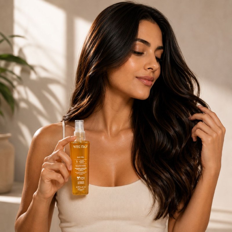 ACEITE CAPILAR CONCENTRADO REVITALIZANTE DE NUTRICION INTENSA Y RESTAURACION DE BRILLO CON ACEITE DE ARGAN TEC ITALY 125ML