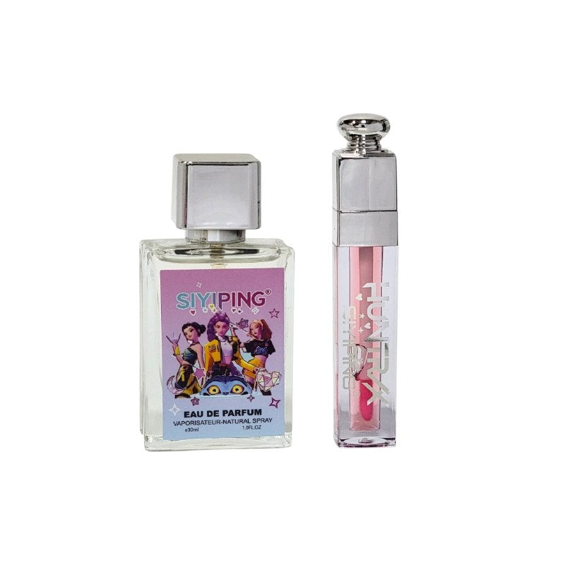 SET DE PERFUME Y LABIAL DE NIÑA DE LAS GUERRERAS KPOP EDP 30ML, LABIAL 4ML SIYIPING (M)