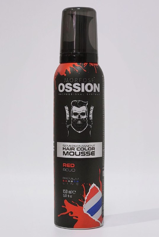 TINTE PARA EL CABELLO EN ESPUMA SEMI PERMANENTE COLOR ROJO MORFOSE OSSION 150ML