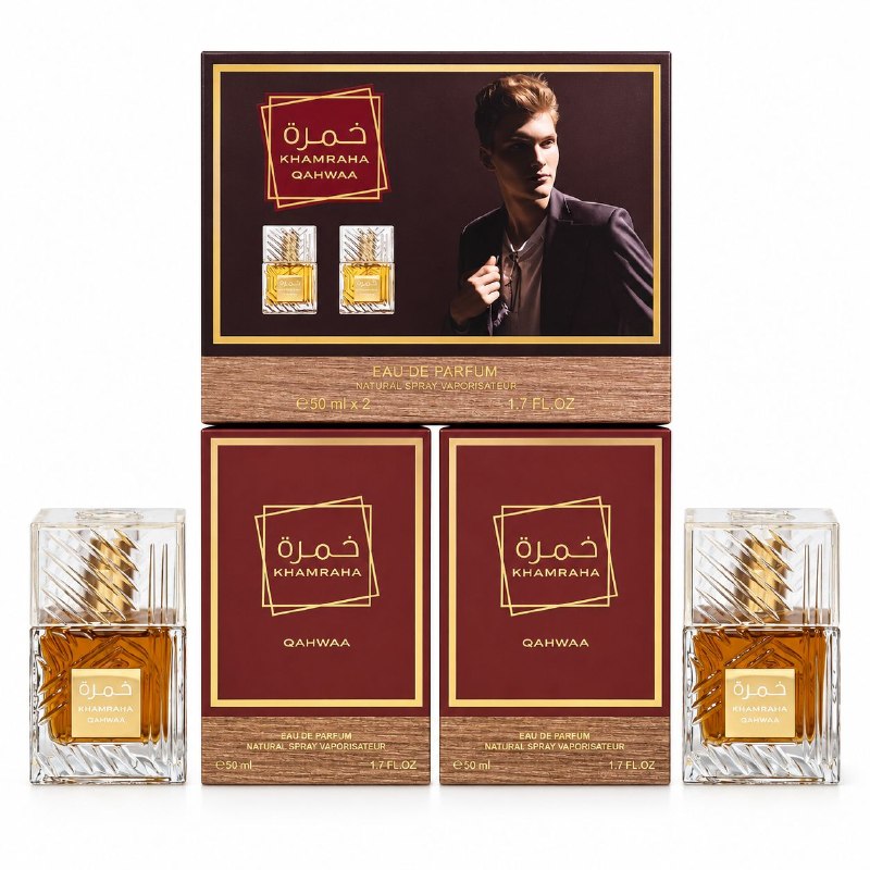 SET KHAMRAHA QAHWAA EDP 50MLX2 (H) (AROMA SIMILAR A LATTAFA KHAMRAH QAHWA)