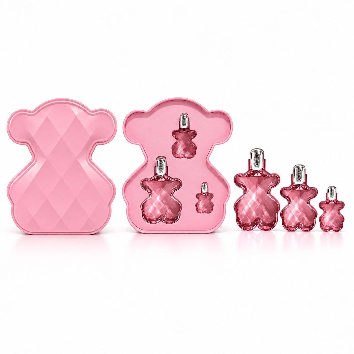 SET TOUS LOVEME METALLIC PINK EDP 90ML EDP 15ML EDP 4.5 ML