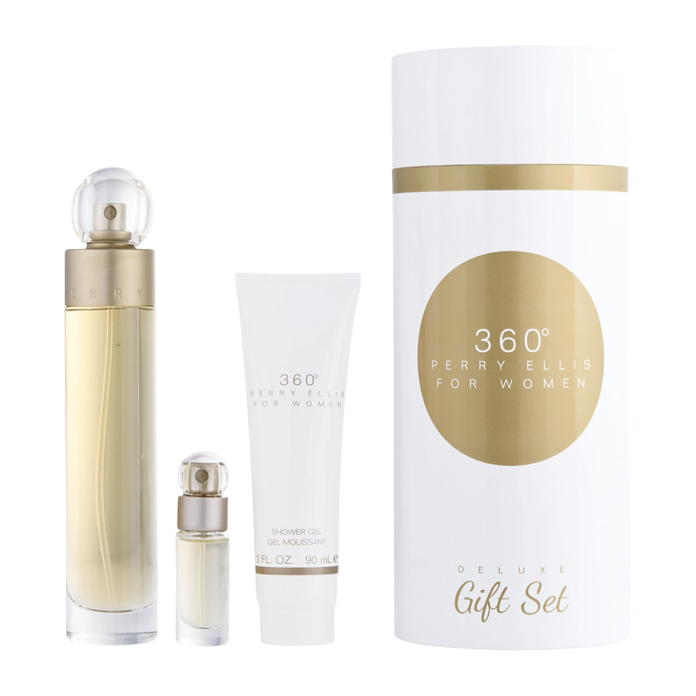 SET PERRY ELLIS 360 FOR WOMEN EDP 100ML EDP 7.5ML GEL 90ML DE DUCHA (M)