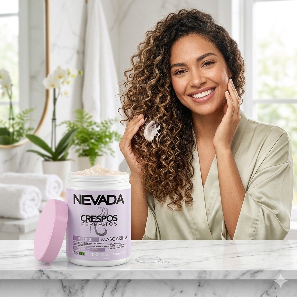 MASCARILLA PARA EL CABELLO 3 EN 1 CON ACEITE DE COCO Y MANTECA DE KARITE NEVADA 1KG