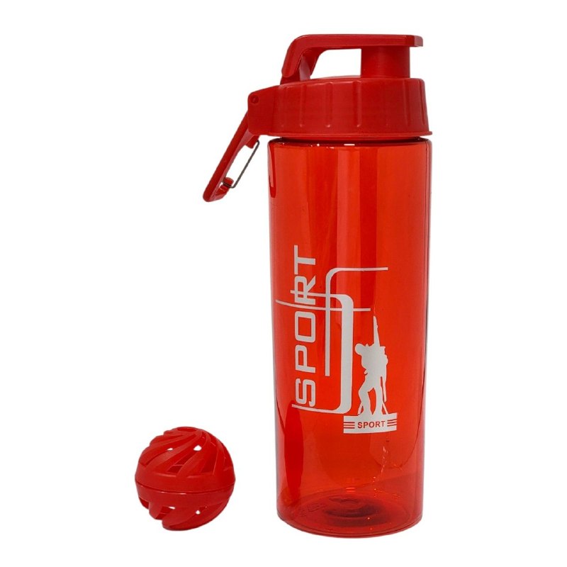 BOTELLA MEZCLADORA DEPORTIVA PORTATIL DE PLASTICO DE ALTA RESISTENCIA 26X6CM