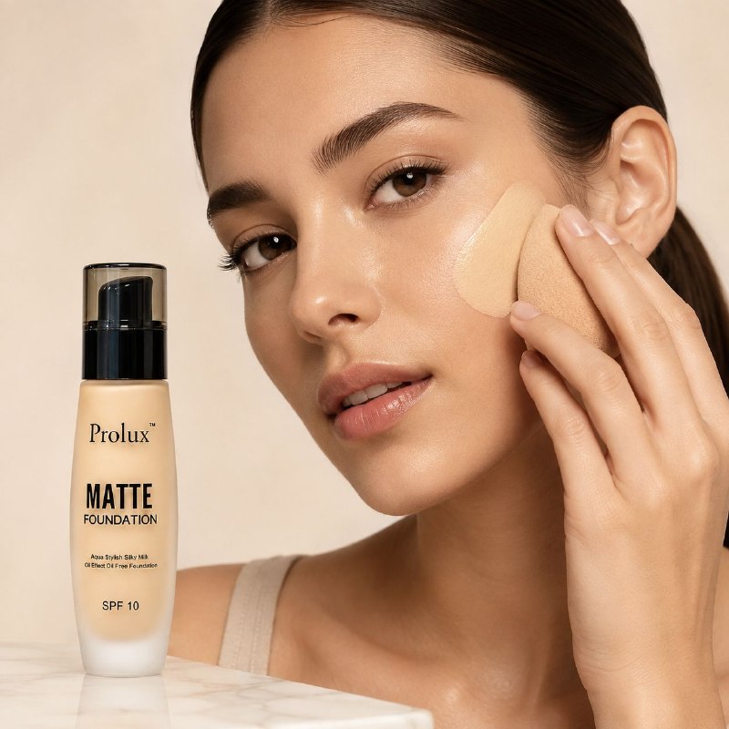 BASE DE MAQUILLAJE LIQUIDA CON ACABADO MATE Y PROTECCION SOLAR SPF10 PROLUX 30ML