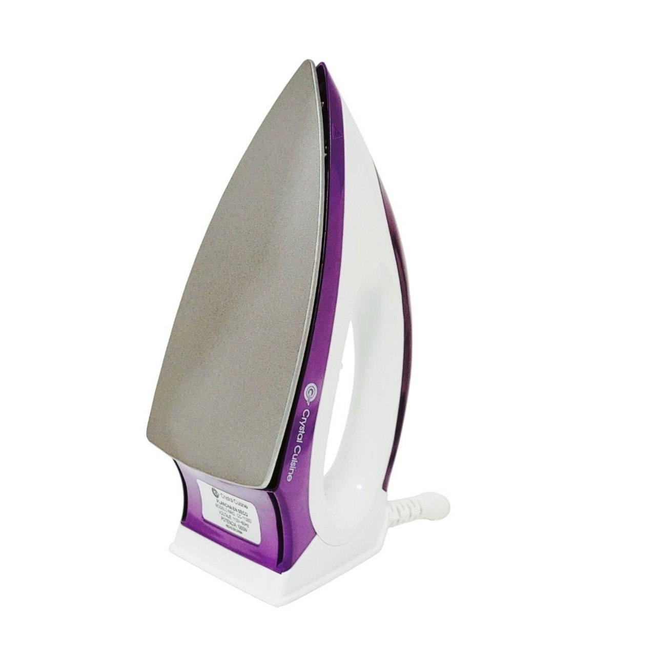 PLANCHA DE ROPA EN SECO CON RECUBRIMIENTO DE TEFLON DE 1000W CRYSTAL CUISINE 24X11CM