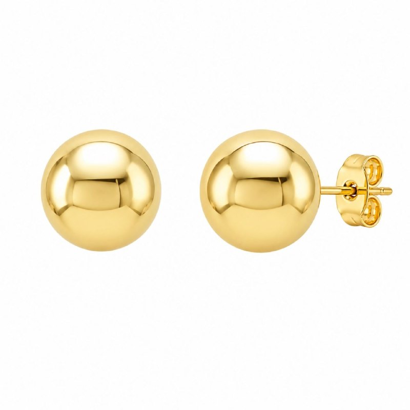 ARITOS DE ENCHAPE PARA DAMA CON DISEÑO DE PERLA 1.5CM