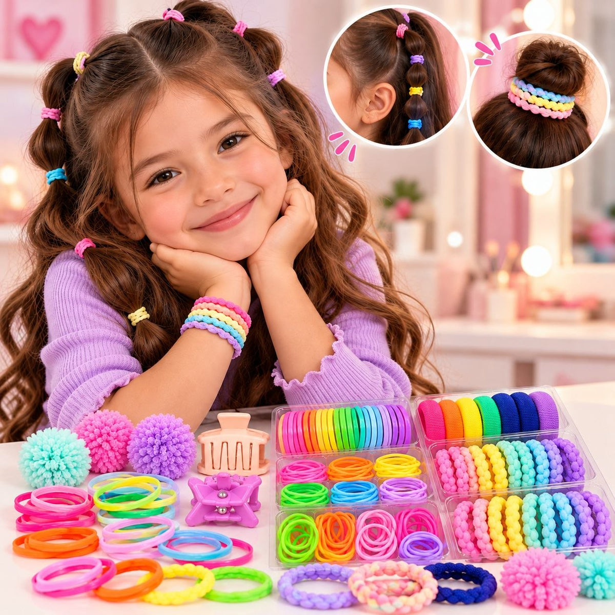 SET DE ACCESORIOS PARA EL CABELLO HAOKANG